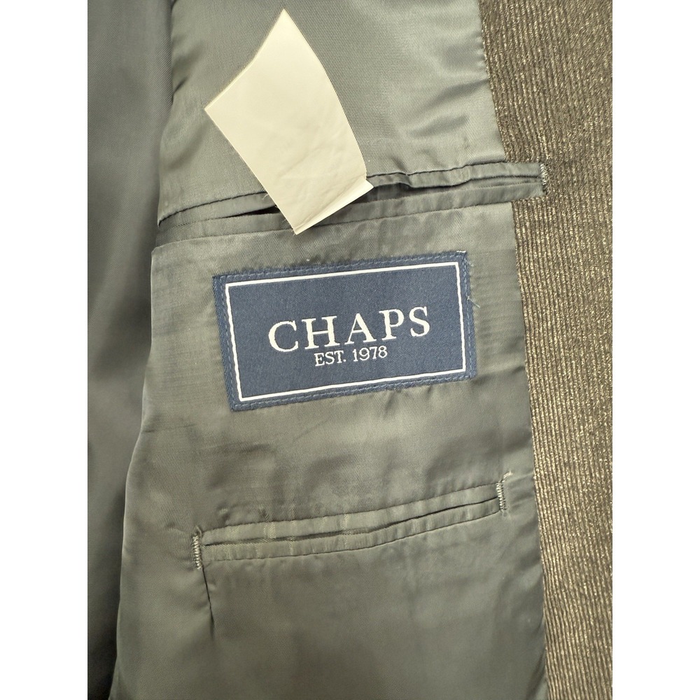 Chaps Ralph Lauren 42L Dark Chocolate Corduroy Sport Coat Blazer Business Preppy - Picture 6 of 13